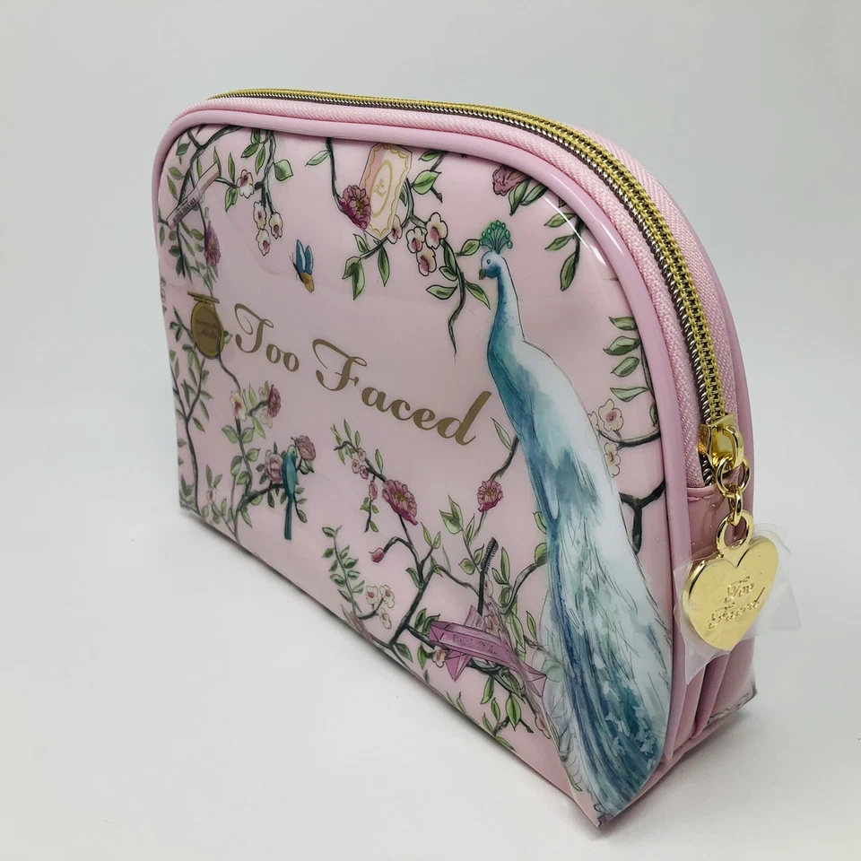 NUEVO Bolso de Maquillaje Too Faced Rosa Pavo Real Foto 4 de 4