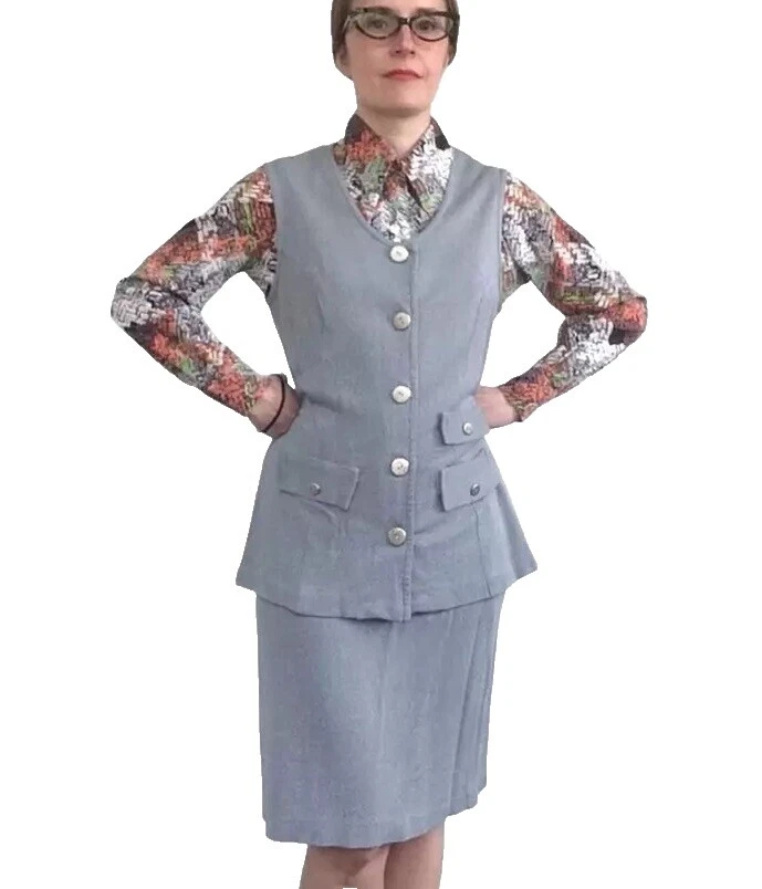 Regular Size S Vest Vintage Suits, Sets & Suit Separates for Women