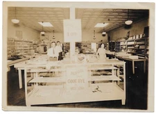 Vtg 5 x 7 Photo General Store Shop Men Woman Merchant Americana Art Deco Sewing