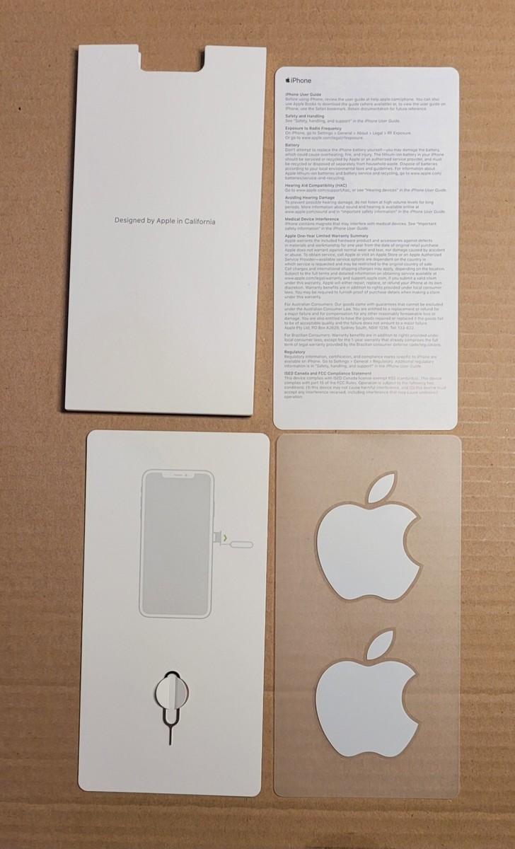 iPhone XS Max - BOX ONLY with insert paperwork and Decals #2 | eBay