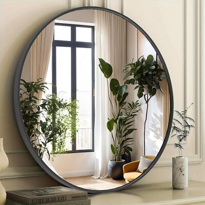 Black Round Wall Mirror Bathroom Mirrors Over Sink Circle Mirror for Bathroom