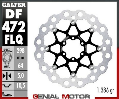 Galfer Bremsscheiben Vorder CUBIQ FLOAT(C. STEEL)300x5mm VICTORY MAGNUM X1 2017