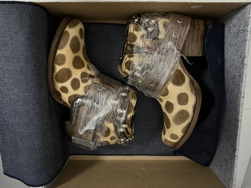Freebird By Steven Saloon W 8 Booties Boots BNIB Rare Leopard Print VHTF - Picture 8 of 9