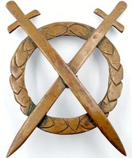 DAF RAD WW2 German WORKERS metal wall ornement WWII germany swords & oakleaves