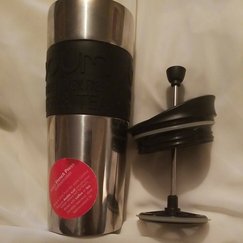 Bodum Stainless Steel French Press Travel Mug~Preowned  - Foto 2 di 2