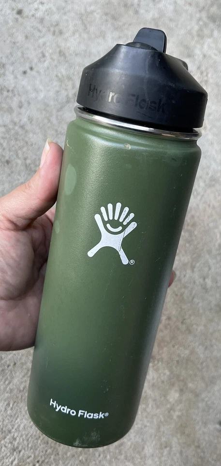 The Human Bean Coffee Hydro Flask Wide Mouth 20oz Bottle w/ Lid Green & Black - Image 3 of 4