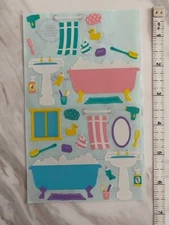 Stickers Bathroom Decor Mrs. Grossman's  1 Sheet Vintage Great Condition