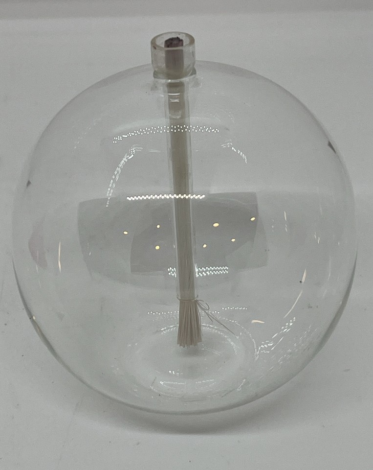 Firelight Glass Oil Candle Lamp 3” Box Funnel Wick Sonata Tablelight