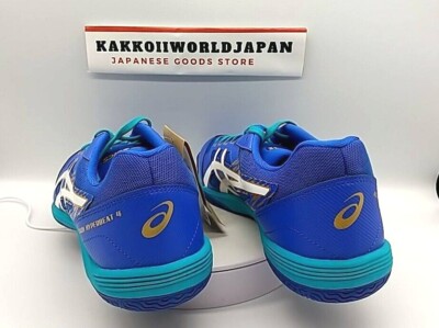 Asics Table Tennis Shoes ATTACK HYPERBEAT 4 Tuna Blue/White