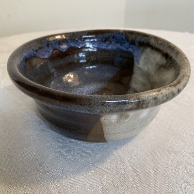 Neher Clay in Motion Handmade Ceramic Dessert Bowl in Ocean Tide 