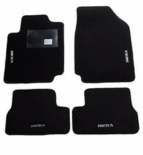 Fußmatten für Auto Teppichboden Zugeschnitten 4 Logos für Micra K12 2003>2010