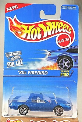 1995 Hot Wheels Blue/White Card #462 '80s FIREBIRD Blue w/Chrome 5