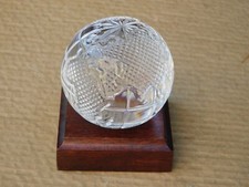 Waterford Crystal Globe Paperweight on Wood Base — listing 6