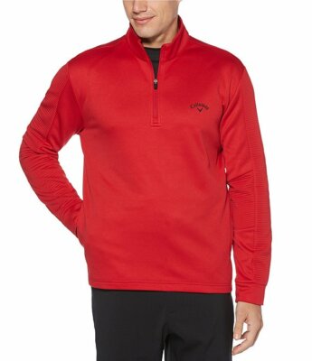 NWT Men's Callaway Golf Pullover 1/4 Zip Ottoman Tech RED MSRP: $80 Free Ship | eBay