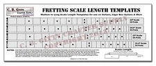 Fretting Scale Length Templates - 4 Common Guitar Scales (24"-25.5")