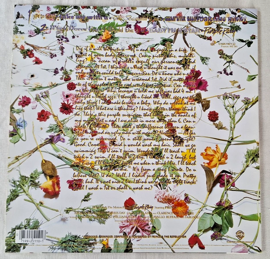 Purple Rain Prince and the Revolution 1984 LP  Vinyl Schallplatte WB Records - Bild 2 von 4