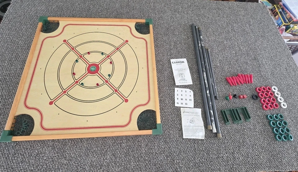 Vintage 1978 Merdel Game Mfg. Co. Carrom Gameboard  model # 108 RS  missing... - Image 3 of 4