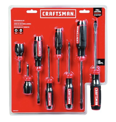 #ad Craftsman Screwdriver Set Assorted 8 Piece Durable Hand Tools Cmht65075 $20.00