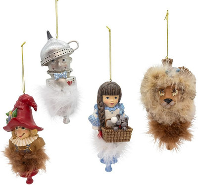 Kurt Adler 6'' Holly Hats  Wizard of Oz Boxed Set Ornaments