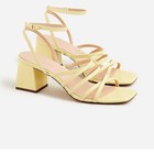 J.CREW Women's Layne Yellow Strappy-Sandal Leather Heels Size 10 — photo 1