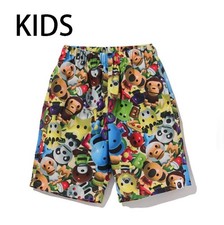 A BATHING APE BAPE KIDS 3D MILO ALL FRIENDS BEACH SHORTS 2M30353003