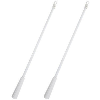 2 Pcs Fiberglass Drapery Rods Blind Pull Sticks With Hook For Curtain
