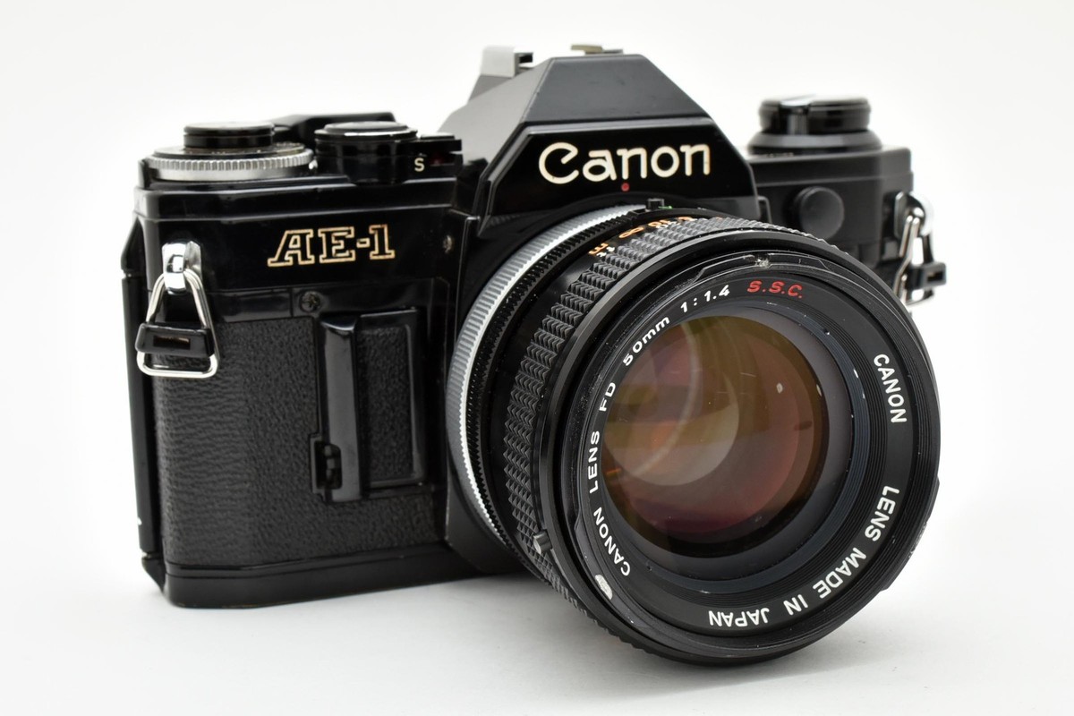 ▶️[ Exc ] Canon AE-1 Black 35mm Film Camera FD 50mm F/1.4