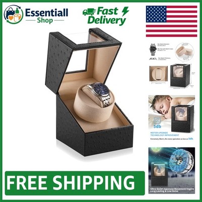 Luxury Automatic Watch Winder with Silent Japanese Motor - Dual Power Options
