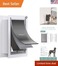 Telescoping 3-Flap Pet Door, Durable for Cats  Dogs, Fits Walls up to 7.25 In