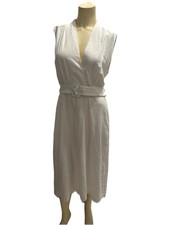 MNG By Mango Women’s Sleeveless Ivory Dress NWT -8