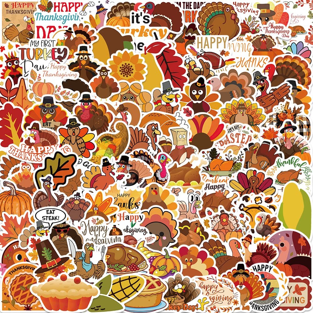 "What's Your Turkey Name" Thanksgiving Party Game - Includes Sign & 50 Sticker Name Tags - View #9