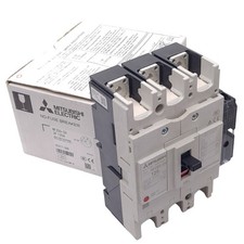 Mitsubishi NF250-SV 3P 125A Circuit Breaker w/ UVT Module, 3-Pole, 125A, 690VAC