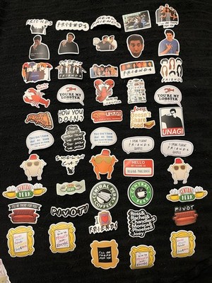 10 PCs ~1.5x2  Friends Tv Show Stickers Chandler Rachel Ross Monica Phoebe Joey