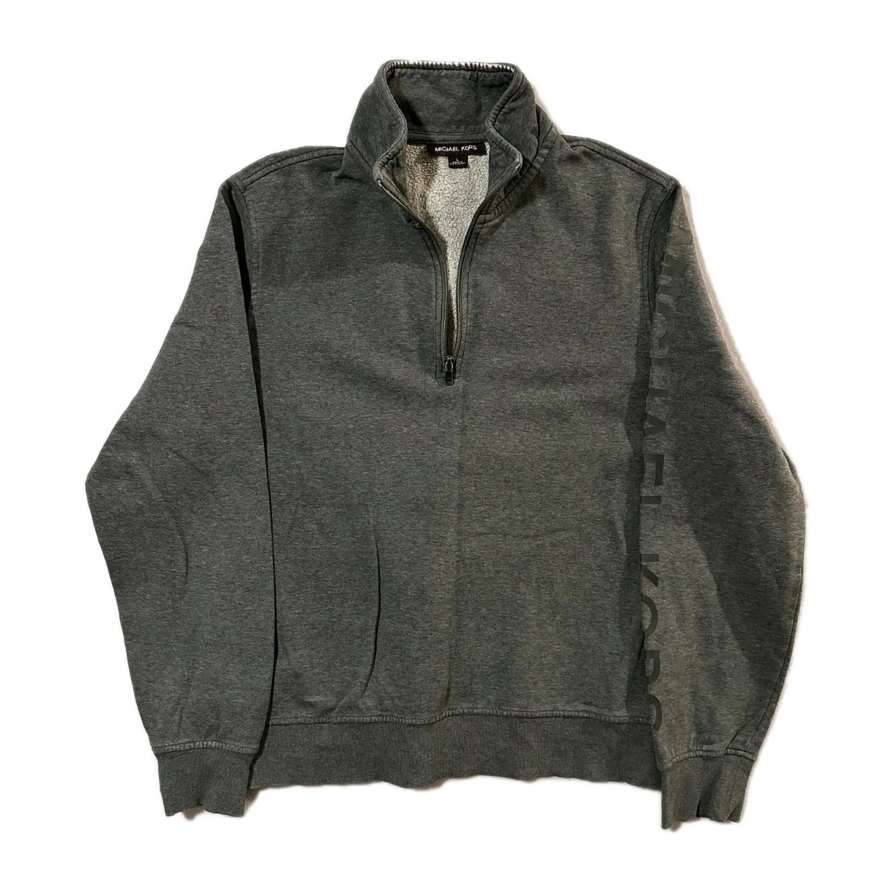 Felpa girocollo Michael Kors uomo grande logo manica pullover 1 4 zip taglia L