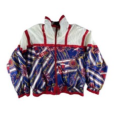 Lavon by Cheerful Corp Jacket Womens Large VINTAGE 1990 s Windbreaker Nautical