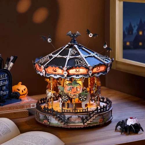 Rolife Phantom Waltz DIY Music Box Mechanical 3D Wooden Puzzle Halloween Gift