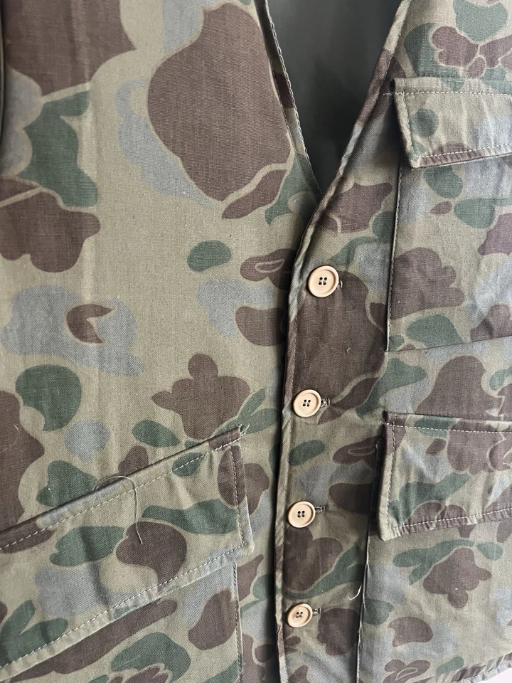 Vintage 1960s/70s LL Bean Frogskin Camo Life Vest - Image 2 of 4