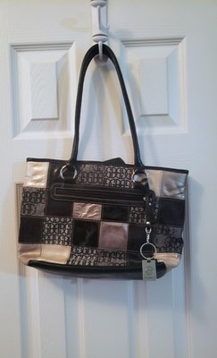 NWT Vintage Giani Bernini Patchwork Tote   Never Used Y2K Metallic Shoulder Bag