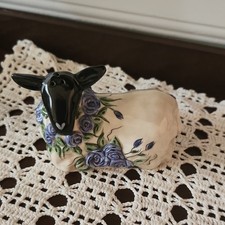 Blue Sky Ceramic Sheep Salt Shaker Floral Ani...