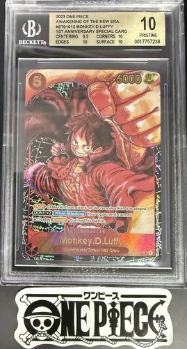 BGS 10 One Piece ST01-012 SR Monkey.D.Luffy - English - Awakening of the New Era - Picture 1 of 12