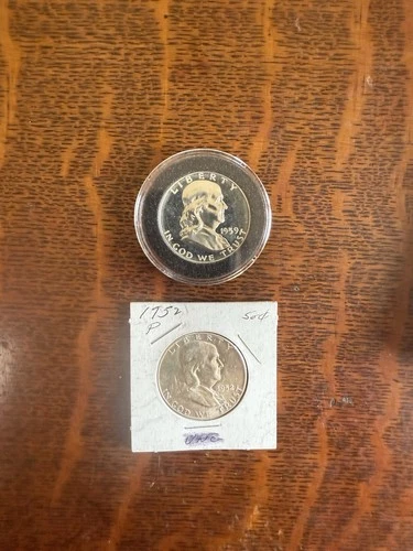 Silver 1 Proof 1 Bu Franklin Half Dollar