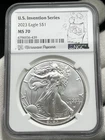 2023 $1 American Silver Eagle NGC MS70 US Invention Series - Microwave Popcorn