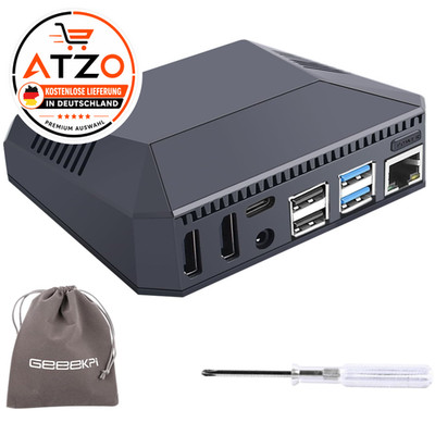 Argon ONE V2 Raspberry Pi 4 Aluminium Gehäuse mit Lüfter Kühlung