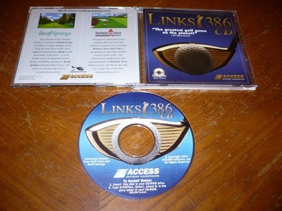 Links 386 CD PC CD-ROM Access Software Inc. 1994 Golf Game for MS-DOS Banff Sprn