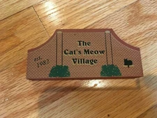 Cat's Meow Village Undated - Brick Town Sign Est 1982 - 1 of Many - Take a look!
