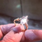 Vintage Deco Anniversary Statement Engagement Marquise Diamond Ps Ring Gold ov S