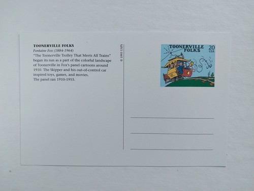 US 1995 Toonerville Folks - Panel Cartoon Strip 1938 POSTAL CARD , MNH - Picture 2 of 2