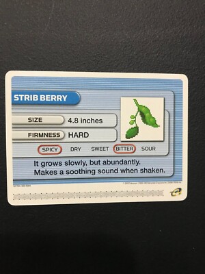 Strib Berry Pokemon Ruby Sapphire Battle Card E Reader ENG GBA Nintendo RARE