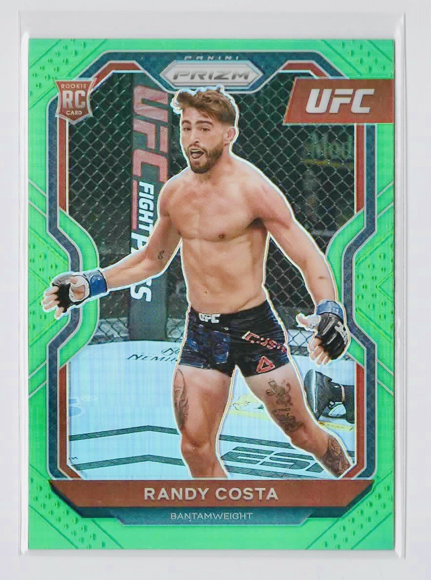 2021 Panini Prizm UFC Randy Costa Green Prizm RC #89 Rookie