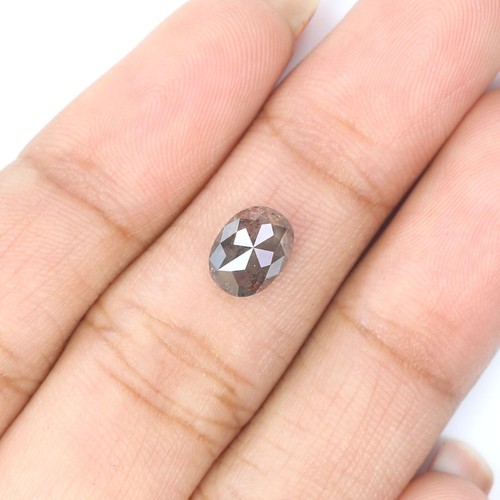 1.07 Ct Natural Loose Oval Shape Diamond 7.40 MM Brown Grey Color Diamond LQ2320 - Picture 3 of 8